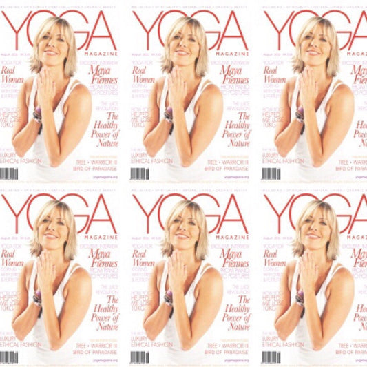Maya Fiennes on the cover of Yoga Magazine