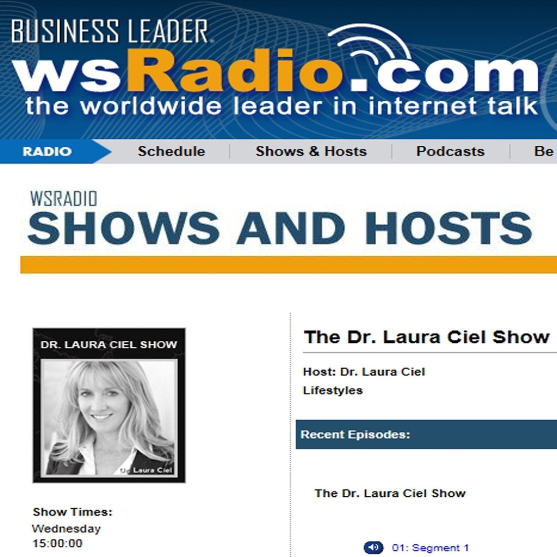 Maya Fiennes on The Dr. Laura Ciel Radio Show, 7th November 2012